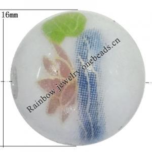 Porcelain beads, Round 16mm Sold by Bag