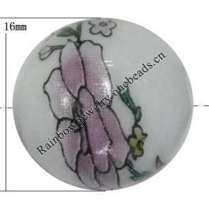 Porcelain beads, Round 16mm Sold by Bag