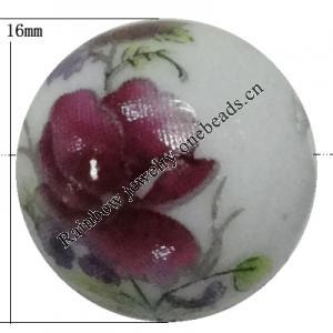 Porcelain beads, Round 16mm Sold by Bag