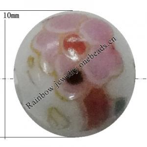 Porcelain beads, Round 10mm Sold by Bag