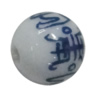 Porcelain beads, Round 10mm Sold by Bag