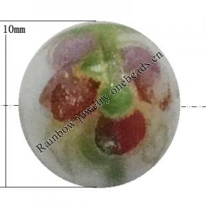 Porcelain beads, Round 10mm Sold by Bag