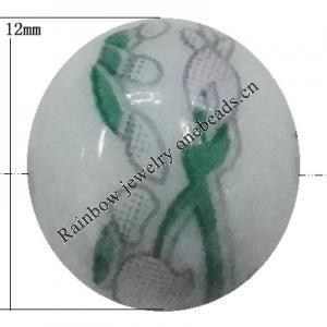 Porcelain beads, Round 12mm Sold by Bag