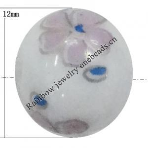 Porcelain beads, Round 12mm Sold by Bag