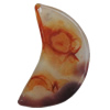 Agate Pendant,“Harvest Season” Moon 30x18mm Hole:1mm, Sold by PC