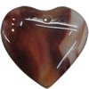 Agate Pendant,“Heart of the Ocean” Heart 23x21mm Hole:1mm, Sold by PC