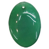 Agate Pendant,“World of Green” Flat Oval 26x18mm Hole:1mm, Sold by PC