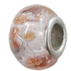 Handmade European style Lampwork Beads With Platinum Color Copper Core, 10x14mm Hole:5mm, Sold by PC