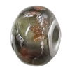 Handmade European style Lampwork Beads With Platinum Color Copper Core, 10x14mm Hole:5mm, Sold by PC