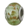 Handmade European style Lampwork Beads With Platinum Color Copper Core, 10x14mm Hole:5mm, Sold by PC