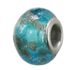 Handmade European style Lampwork Beads With Platinum Color Copper Core, 10x14mm Hole:5mm, Sold by PC