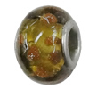 Handmade European style Lampwork Beads With Platinum Color Copper Core, 10x14mm, Hole:5mm, Sold by PC