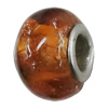Handmade European style Lampwork Beads With Platinum Color Copper Core, 10x14mm Hole:5mm, Sold by PC