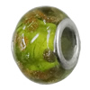 Handmade European style Lampwork Beads With Platinum Color Copper Core, 10x14mm Hole:5mm, Sold by PC