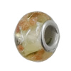 Handmade European style Lampwork Beads With Platinum Color Copper Core, 10x14mm Hole:5mm, Sold by PC