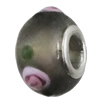 Handmade European style Lampwork Beads With Platinum Color Copper Core, 10x15mm Hole:5mm, Sold by PC