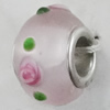 Handmade European style Lampwork Beads With Platinum Color Copper Core, 10x15mm Hole:5mm, Sold by PC