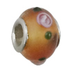 Handmade European style Lampwork Beads With Platinum Color Copper Core, 10x15mm Hole:5mm, Sold by PC