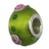 Handmade European style Lampwork Beads With Platinum Color Copper Core, 10x15mm Hole:5mm, Sold by PC