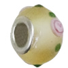 Handmade European style Lampwork Beads With Platinum Color Copper Core, 10x15mm Hole:5mm, Sold by PC