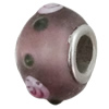 Handmade European style Lampwork Beads With Platinum Color Copper Core, 10x15mm Hole:5mm, Sold by PC