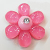 Resin Cabochons, No Hole Headwear & Costume Accessory, Flower 26mm, Sold by Bag