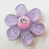 Resin Cabochons, No Hole Headwear & Costume Accessory, Flower 26mm, Sold by Bag