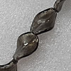 Silver Foil Lampwork Beads, Twist Diamond 26x17mm Hole: About 2mm, Sold by PC