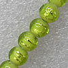 Silver Foil Lampwork Beads, Round 10mm Hole: About 1.5mm, Sold by PC