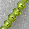 Silver Foil Lampwork Beads, Round 14mm Hole: About 1.5mm, Sold by PC