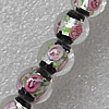 Silver Foil Lampwork Beads, Round 20mm Hole: About 2mm, Sold by PC