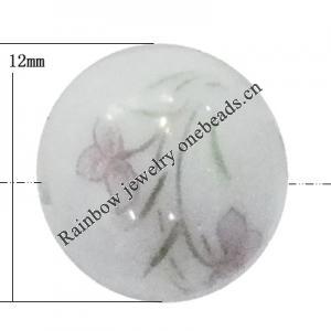 Porcelain beads, Round 12mm Sold by Bag