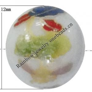 Porcelain beads, Round 12mm Sold by Bag