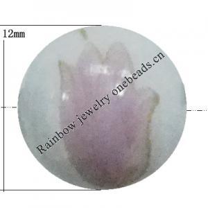 Porcelain beads, Round 12mm Sold by Bag