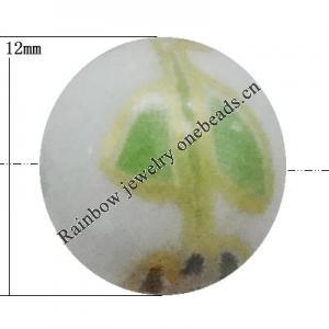 Porcelain beads, Round 12mm Sold by Bag