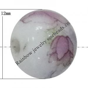 Porcelain beads, Round 12mm Sold by Bag