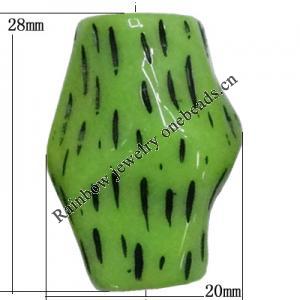 Resin Bead, 28x20mm Hole:2mm, Sold by Bag