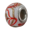 Handmade European style Lampwork Beads With Platinum Color Copper Core, 10x15mm Hole:5mm, Sold by PC