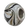 Handmade European style Lampwork Beads With Platinum Color Copper Core, 10x15mm Hole:5mm, Sold by PC