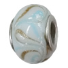 Handmade European style Lampwork Beads With Platinum Color Copper Core, 10x15mm Hole:5mm, Sold by PC