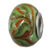 Handmade European style Lampwork Beads With Platinum Color Copper Core, 10x15mm Hole:5mm, Sold by PC