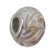 Handmade European style Lampwork Beads With Platinum Color Copper Core, 10x15mm Hole:5mm, Sold by PC