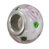 Handmade European style Lampwork Beads With Platinum Color Copper Core, 10x15mm Hole:5mm, Sold by PC