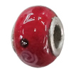 Handmade European style Lampwork Beads With Platinum Color Copper Core, 10x15mm Hole:5mm, Sold by PC