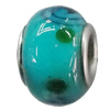 Handmade European style Lampwork Beads With Platinum Color Copper Core, 10x15mm Hole:5mm, Sold by PC