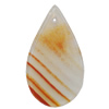 Agate Pendant,“Trip on Beauty River” Teardrop 33x18mm Hole:1mm, Sold by PC