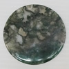 Agate Pendant,“Sadiess Grass” Flat Round 50mm Hole:1mm, Sold by PC