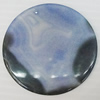Agate Pendant,“Chinese Painting” Flat Round 50mm Hole:1mm, Sold by PC