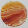 Agate Pendant,“Wind Valley” Flat Round 50mm Hole:1mm, Sold by PC