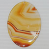 Agate Pendant,“Age of Innocence” Flat Oval 50x38mm Hole:1mm, Sold by PC